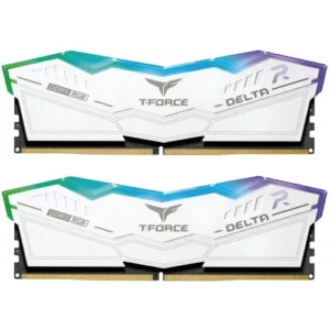 TEAM T-FORCE DELTA RGB 32GB (16GBx2) 7000MHz DDR5 Gaming RAM White