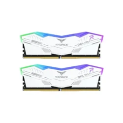 TEAM T-FORCE DELTA RGB 32GB (2 x 16GB) 6000MHz DDR5 Gaming RAM White for AMD EXPO