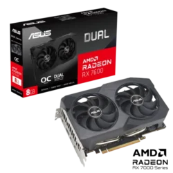 ASUS Dual Radeon RX 7600 V2 OC Edition 8GB GDDR6 Graphics Card