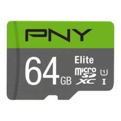 PNY Elite 64GB Class-10 UHS-I Micro SD Memory Card With SD Adapter