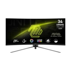 MSI MAG 345CQR 34" UWQHD 180Hz 1ms VA Curved Gaming Monitor