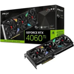 PNY GeForce RTX 4060 Ti 8GB XLR8 Gaming VERTO EPIC-X RGB Triple Fan GDDR6 Graphics Card (No Box, No Warranty)