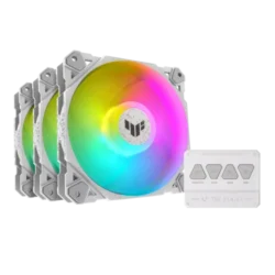 ASUS TUF Gaming TF120 ARGB White Triple Casing Fan Kit with ARGB Controller