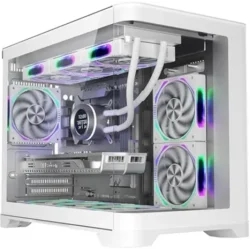 1STPLAYER UV6 M-ATX Mid Tower Gaming Casing White